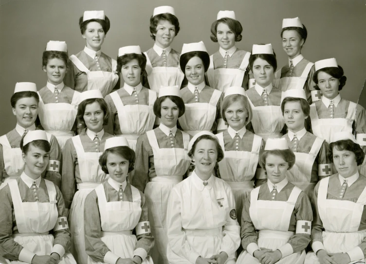 the first picture of the nurses is from the mid century