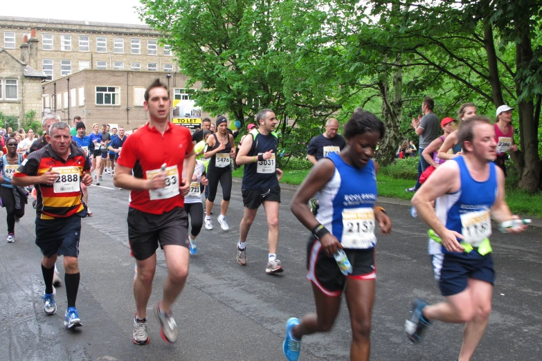 the people are running in a half marathon