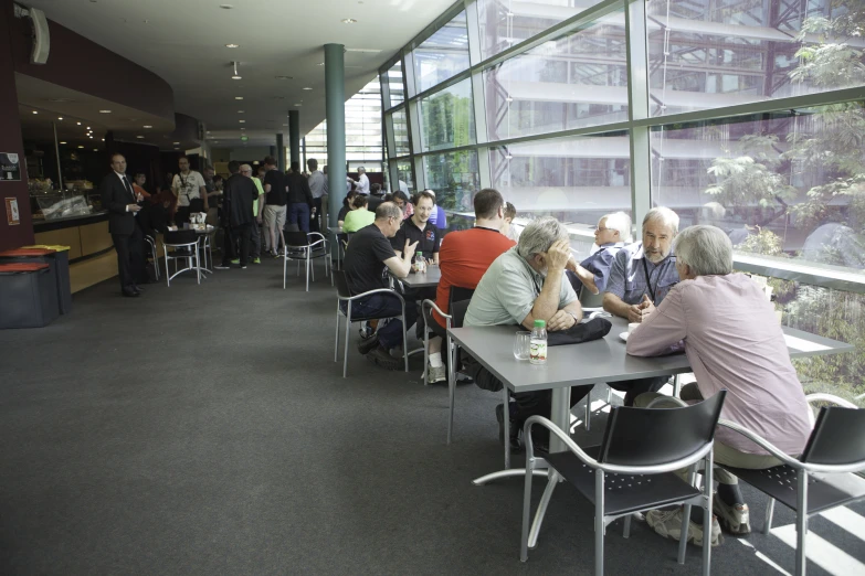 an image of a restaurant setting with people eating