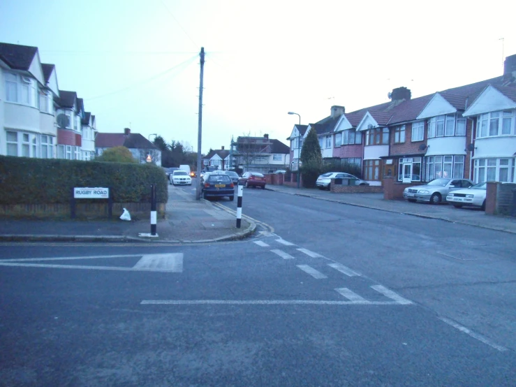 a car is on the street with other cars