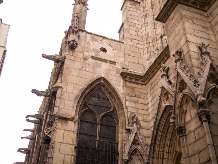 an old church is in a very large city