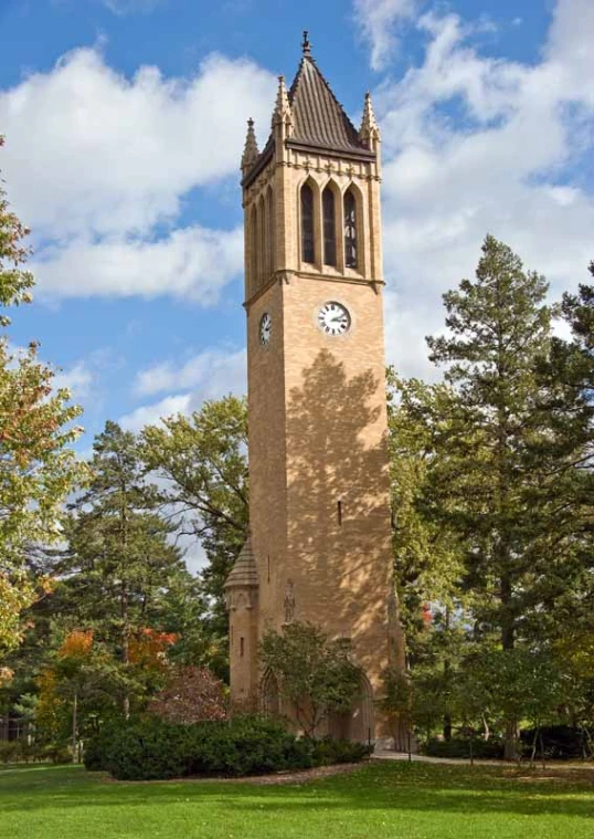 a tall tower with a clock at the top