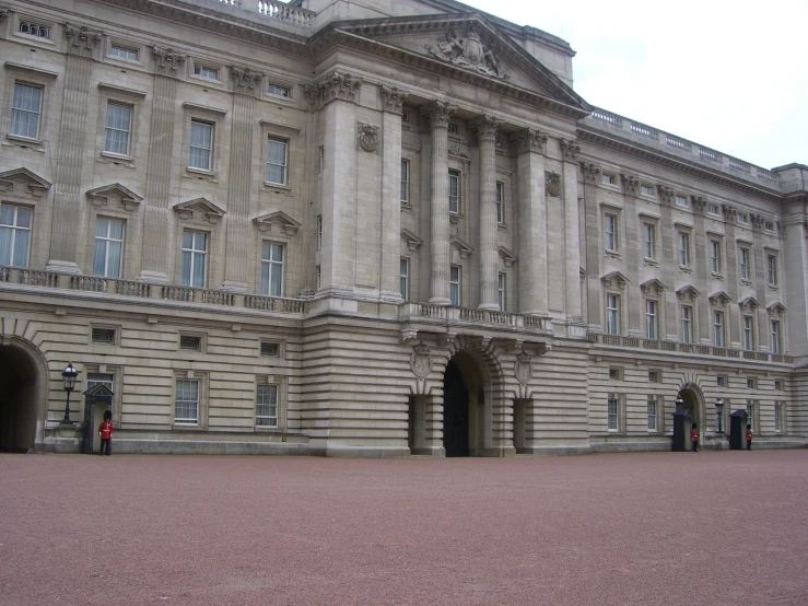 an old, very large building with lots of windows