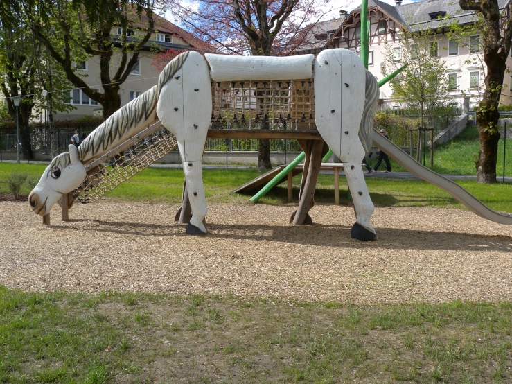 an animal themed playground set is on display