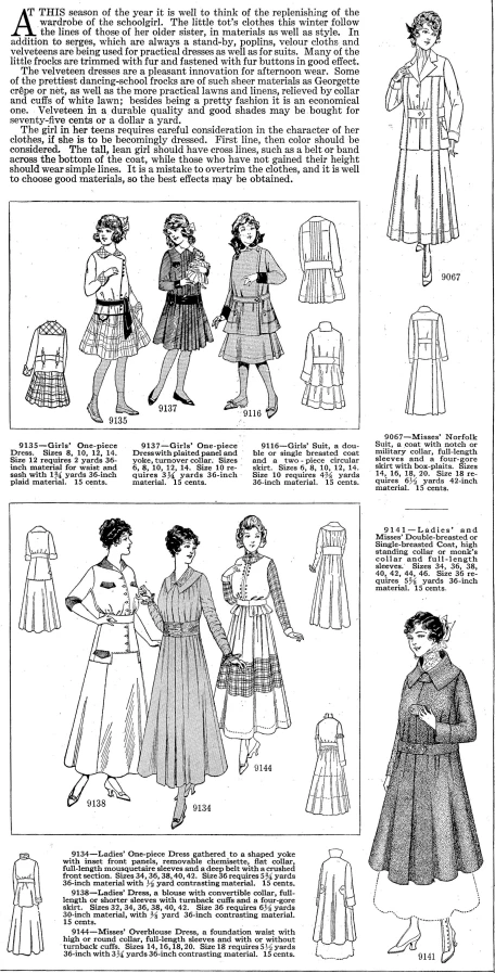 vintage doll clothes patterns, in four parts