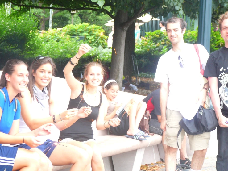 a group of people posing for the camera