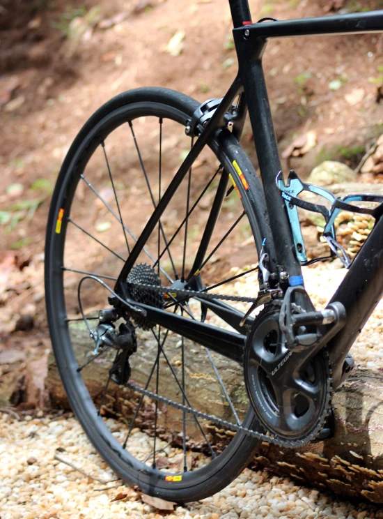 a close up s of the bicycle on the ground