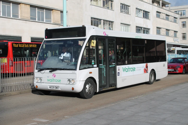 a public transportation bus on a city street