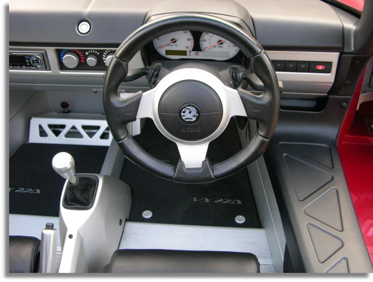 the interior of a car with several ons