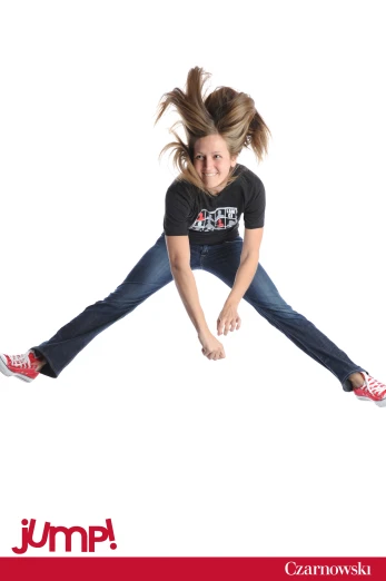 an image of a girl jumping in the air