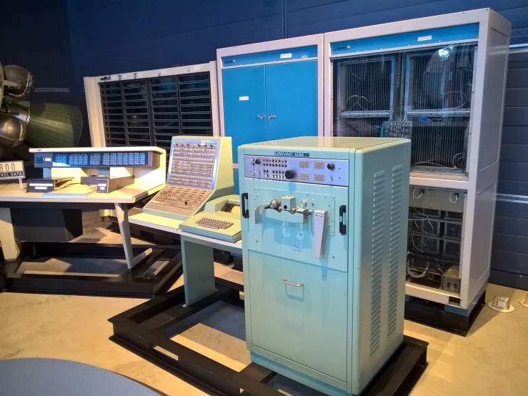 computer equipment in display on top of pallet