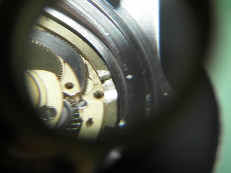 a close up view of an automatic watch