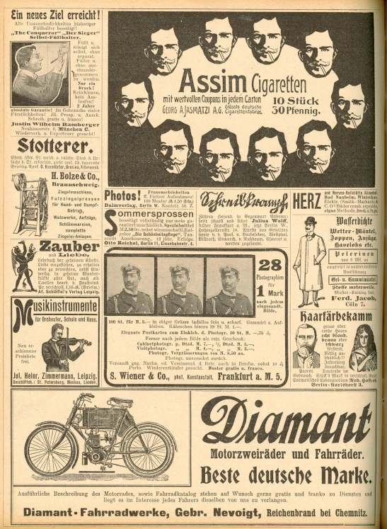 an old newspaper from germany that shows the story of an affair