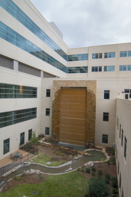 large open building with a very large door in front of it