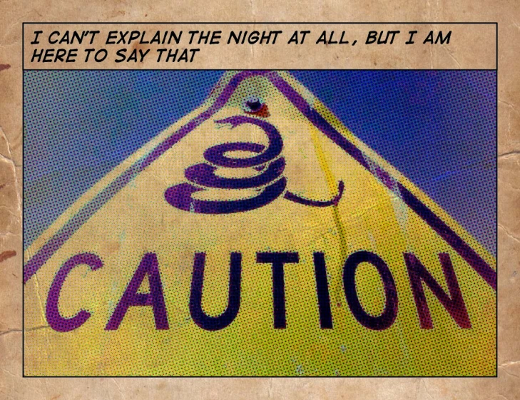 an image of a sign that says caution