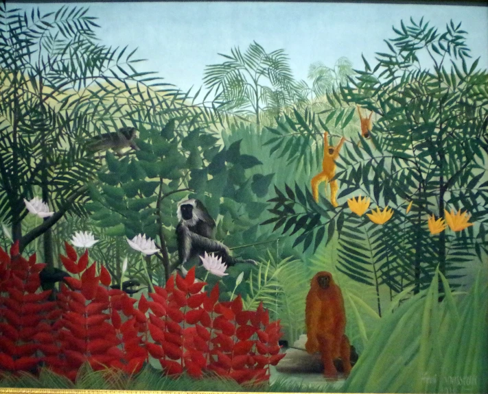 this is a painting of the tropical rainforest