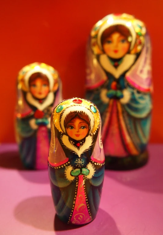 the traditional russian nesting doll is posed