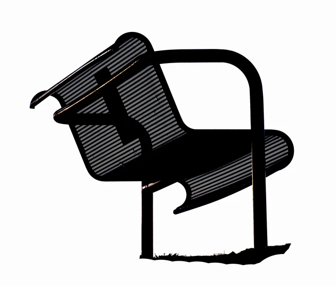 an image of a black and white chair