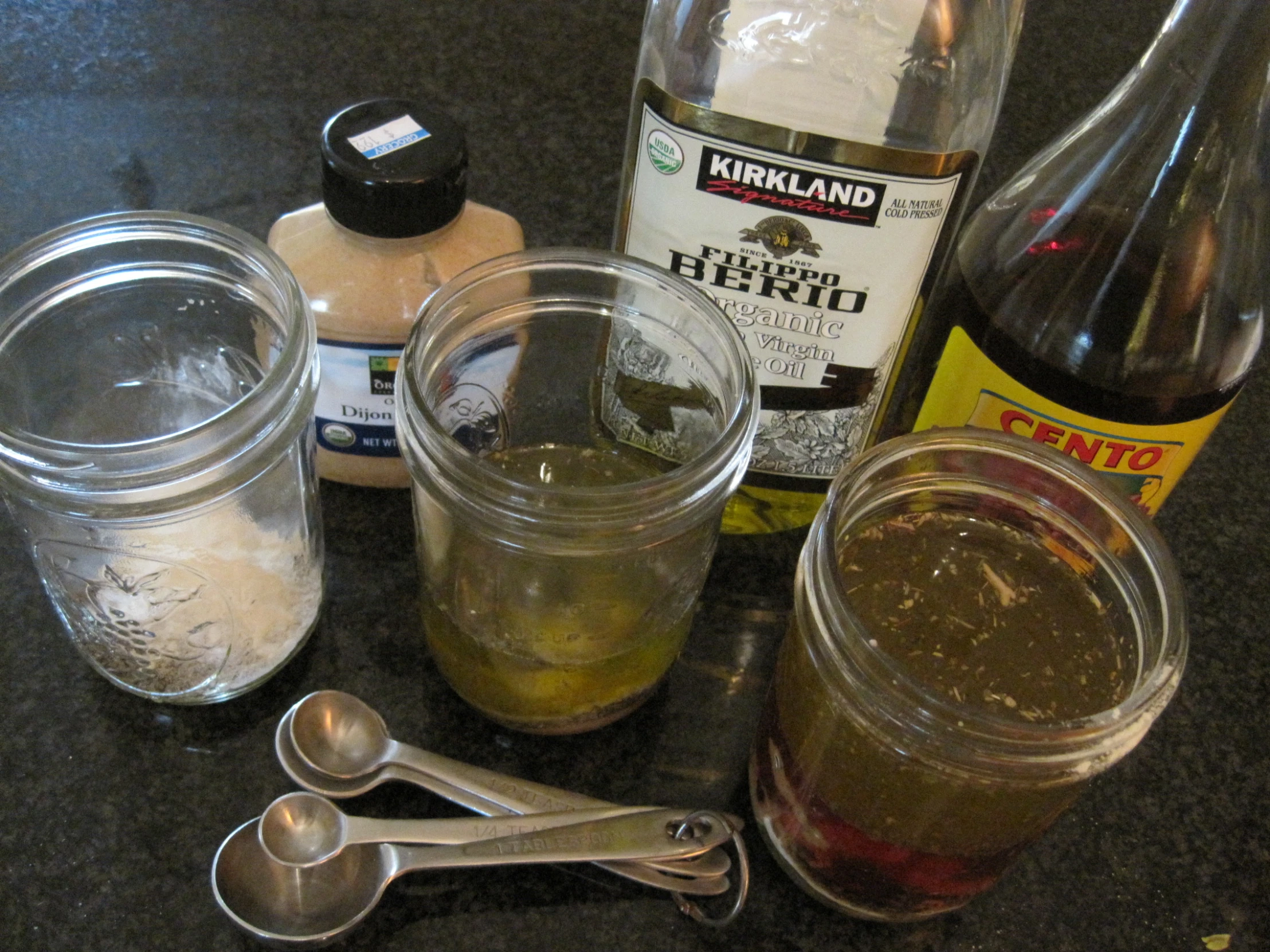 a bunch of ingredients that have been mixed into a dish