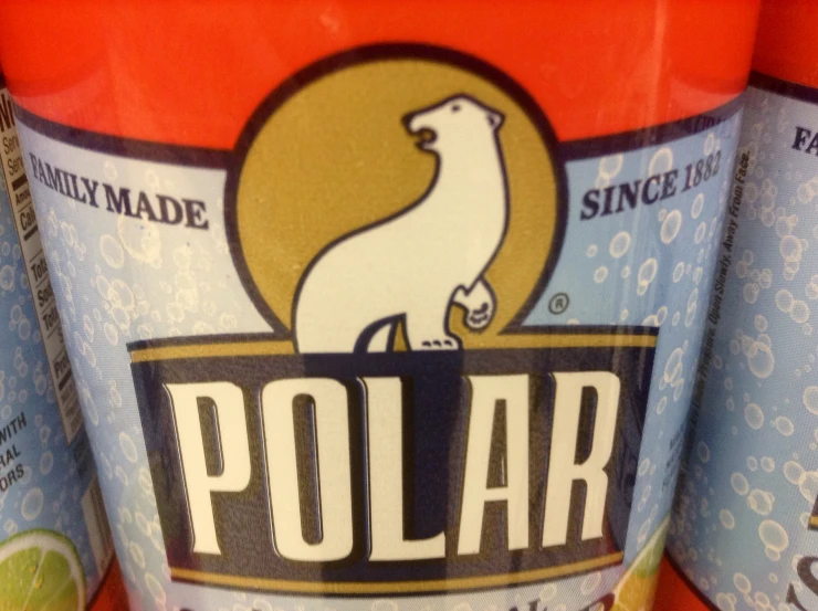 two bottles of polar with the logo of the drink