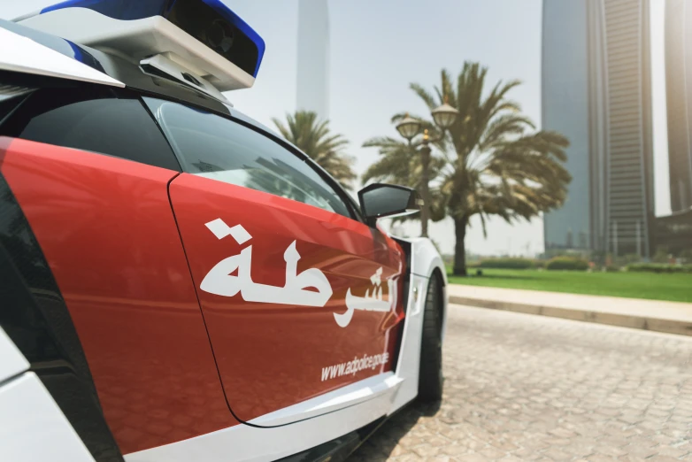 a close up of the side of a police car with it's windows open