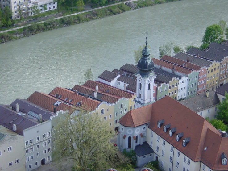 there is a city next to a river