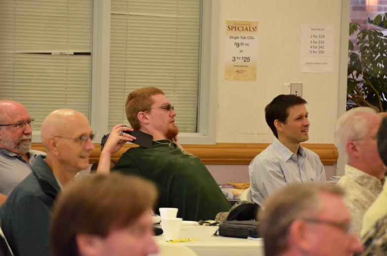 a group of people at a business meeting