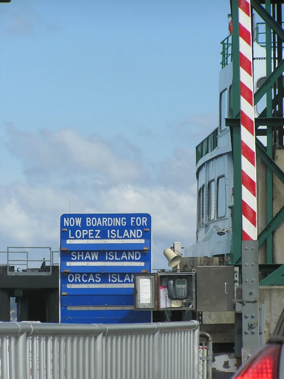 a building on top of a large sign