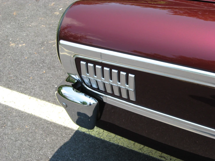 this is an image of a red car door