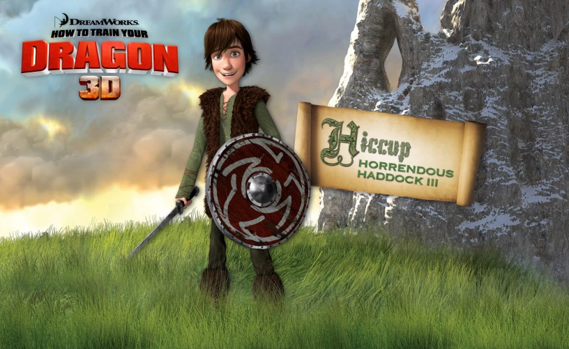 a cartoon movie with an elf holding a shield