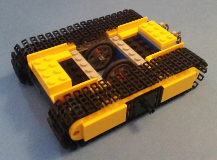 the lego car is designed to look like a race car