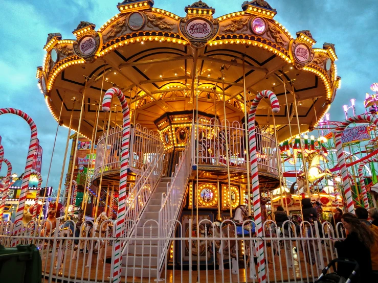 the merry go round is an amut park