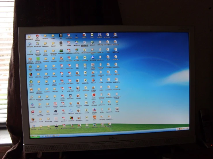 the screen of the computer is turned on