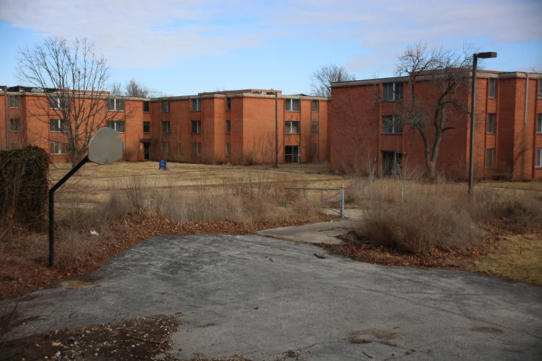 a po of some abandoned buildings in a city