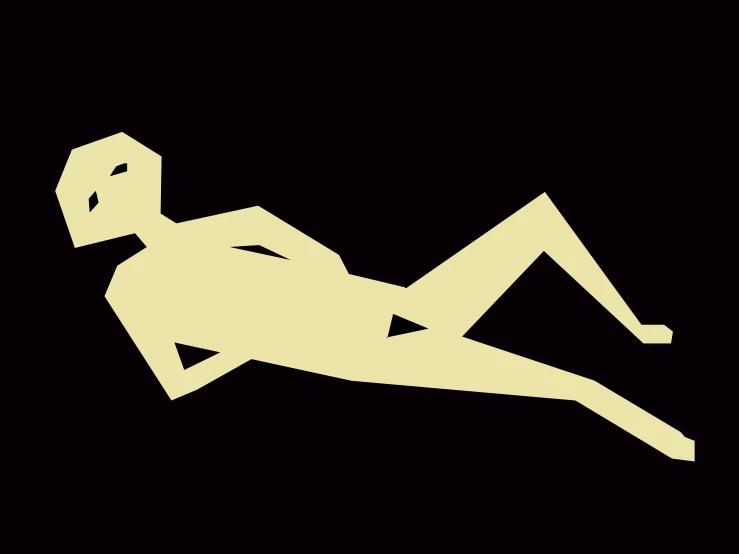 an image of a silhouette of a woman laying down
