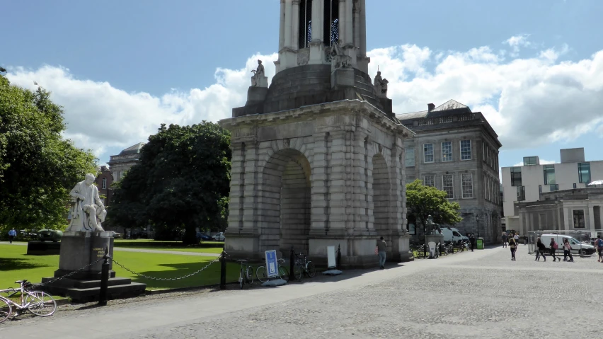 the clock tower of an old historic building