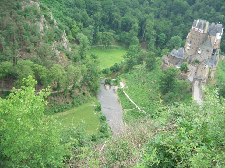 this is a large castle that is near the woods