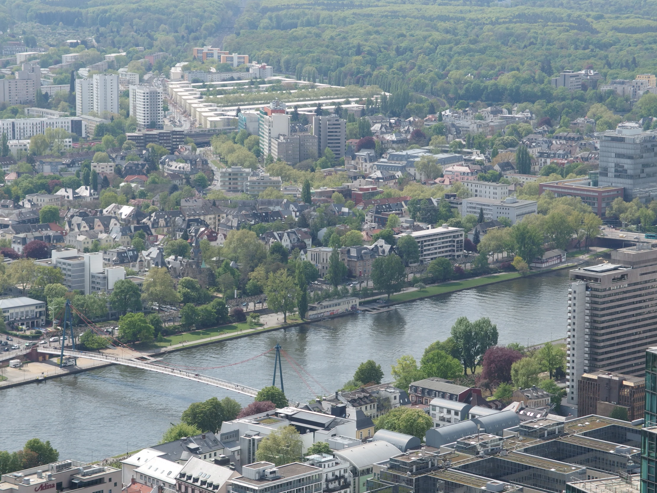 the city has very many buildings and trees around it