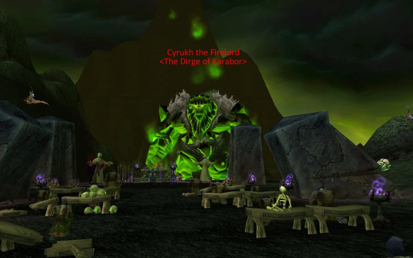 a green alien monster standing in front of a mountain