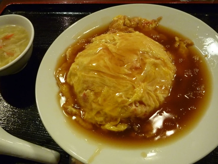 a dinner plate with a meal in it