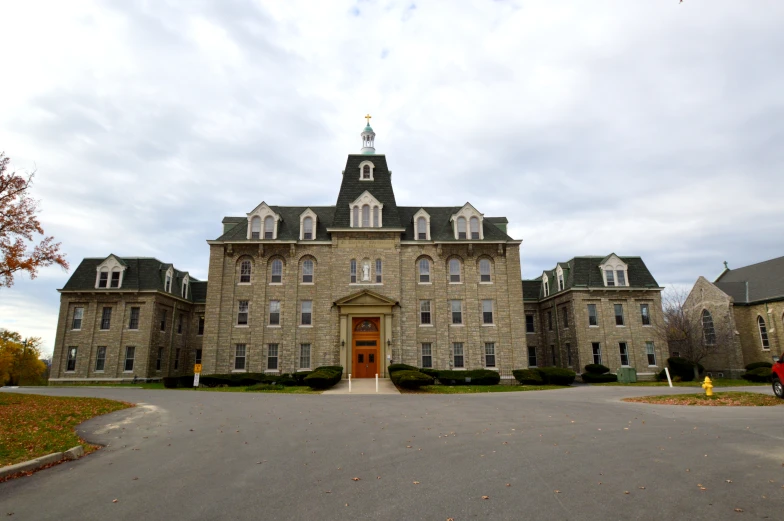 a large building with a tower on top of it