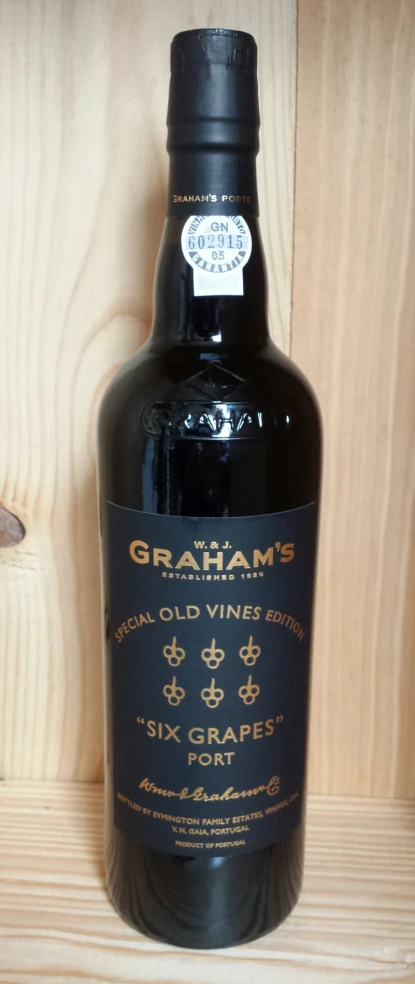 a bottle of graham's aged & vintage six barley rum