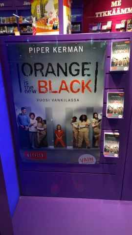 the orange is the new black sign on display