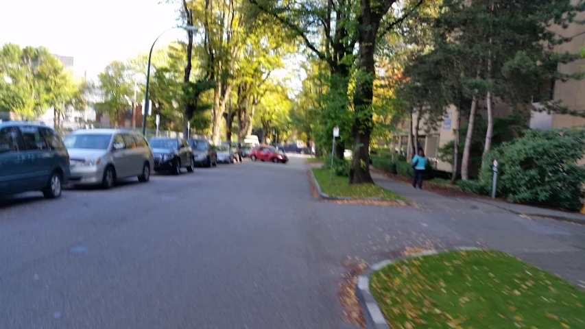 many cars parked at the curb line on a street