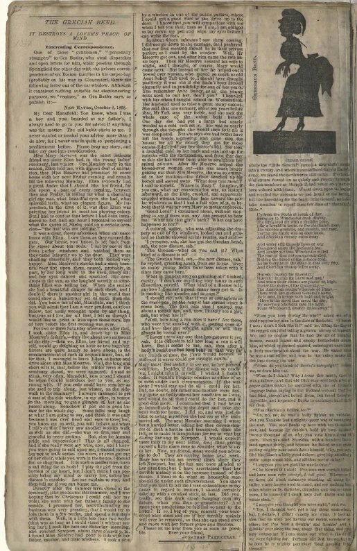 an old newspaper with two images of people