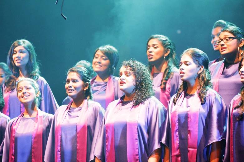 a group of s with brightly colored dress