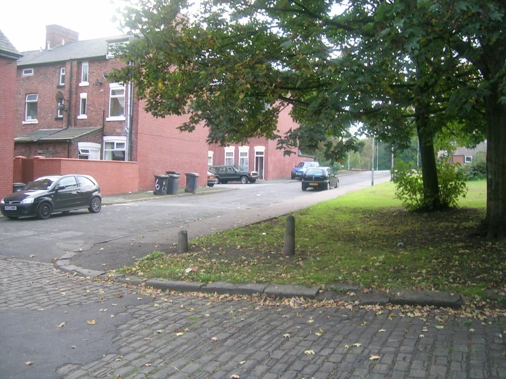 a car parked on the side of a road