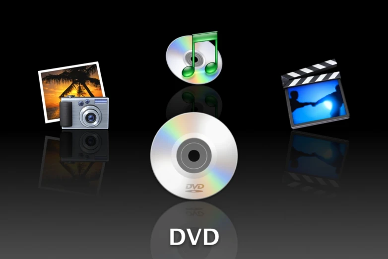 various types of dvds and other items that are on a table