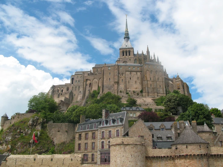 a castle that is located on top of a mountain