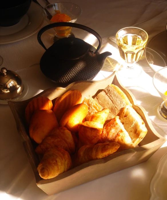 a tray of food on a table